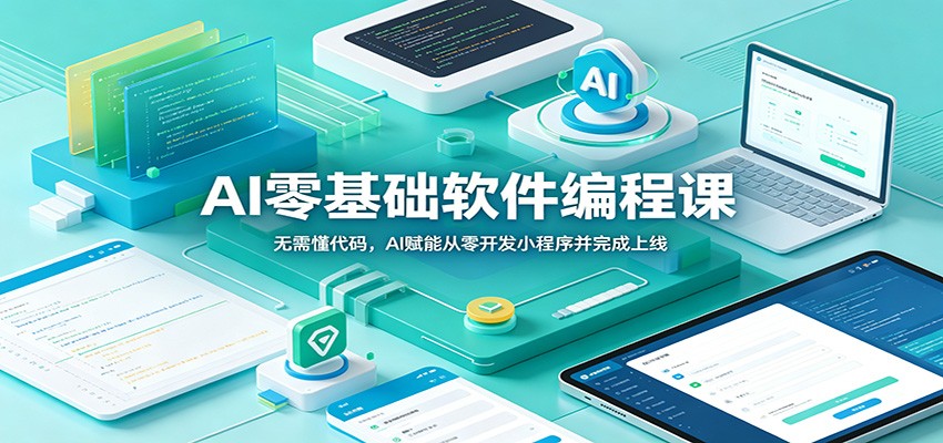 AI零基础软件编程课：无需懂代码，AI赋能从零开发小程序并完成上线-梦清研习社