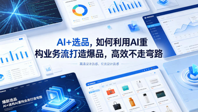 AI+选品，如何利用AI重构业务流打造爆品，高效不走弯路-梦清研习社