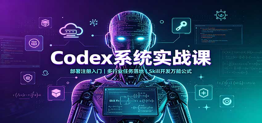 Codex系统实战课：部署注册入门，多行业任务落地，Skill开发万能公式-梦清研习社