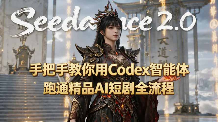 手把手教你用Seedance2.0+Codex智能体跑通精品AI短剧全流程(附3种skill技能-梦清研习社