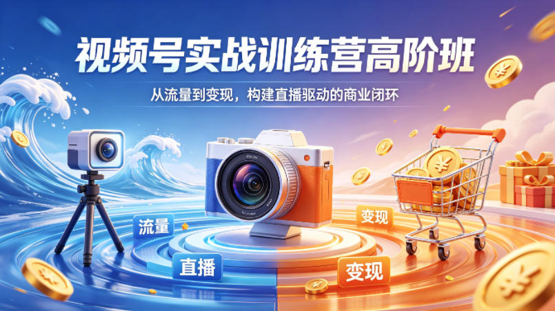 视频号实战训练营高阶班，从流量到变现，构建直播驱动的商业闭环(26年4月)-梦清研习社