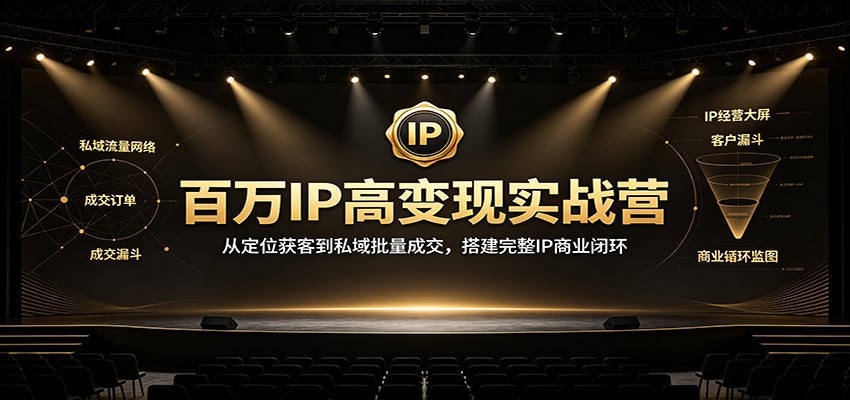 百万IP高变现实战营：从定位获客到私域批量成交，搭建完整IP商业闭环-梦清研习社