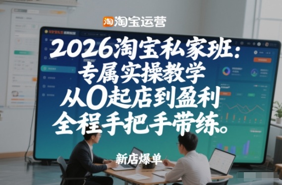 2026淘宝私家班：专属实操教学，从0起店到盈利，全程手把手带练(更新26年3月)-梦清研习社