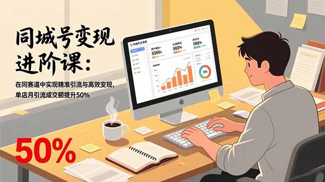 同城号变现进阶课：在同城赛道中实现精准引流与高效变现，单店月引流成交额提升50%-梦清研习社