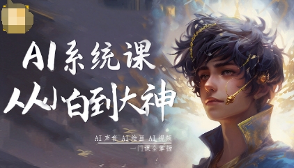 AI系统课程,从小白到大神系统学AI,AI声音-AI绘画-AI视频一门课全掌握-梦清研习社
