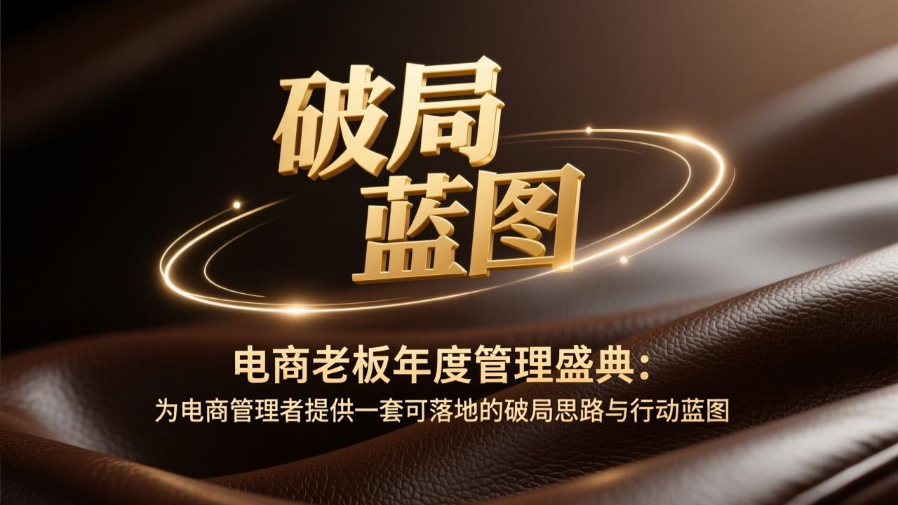 电商老板年度管理盛典:为电商管理者提供一套可落地的破局思路与行动蓝图-梦清研习社