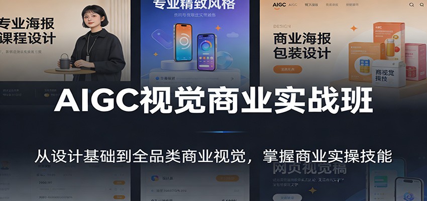 AIGC视觉商业实战班:从设计基础到全品类商业视觉,掌握商业实操技能-梦清研习社