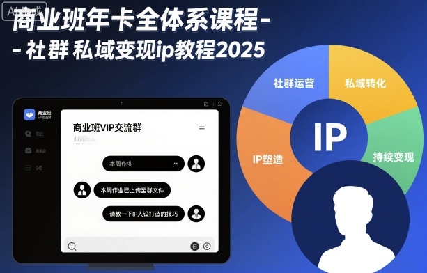 商业班年卡全体系课程-社群私域变现ip教程2025-梦清研习社