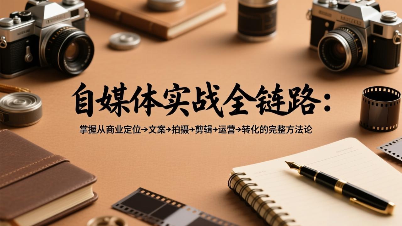 自媒体实战全链路:掌握从商业定位→文案→拍摄→剪辑→运营→转化的完整方法论-梦清研习社