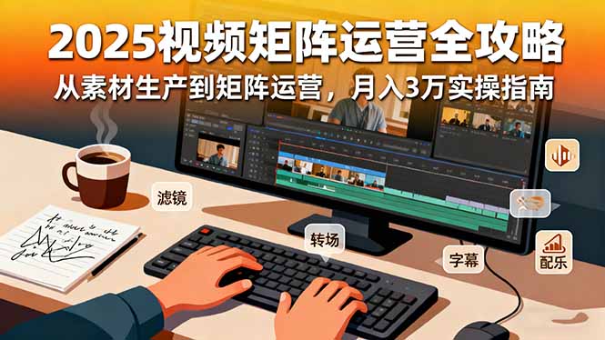 2025短视频矩阵运营全攻略：从素材生产到矩阵运营，月入3万实操指南-梦清研习社