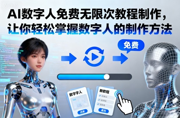 AI数字人免费无限次教程制作，让你轻松掌握数字人的制作方法-梦清研习社