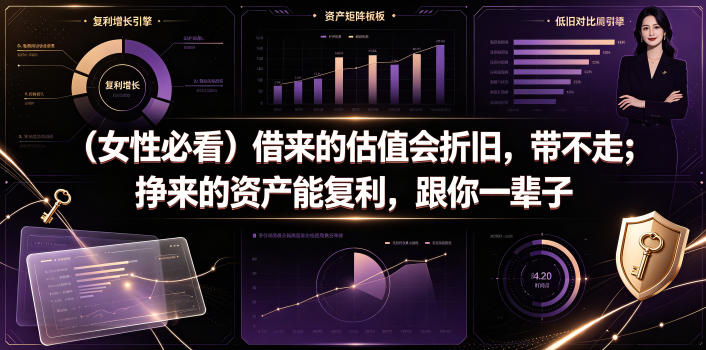付费文章：(女性必看)借来的估值会折旧，带不走；挣来的资产能复利，跟你一辈子-梦清研习社