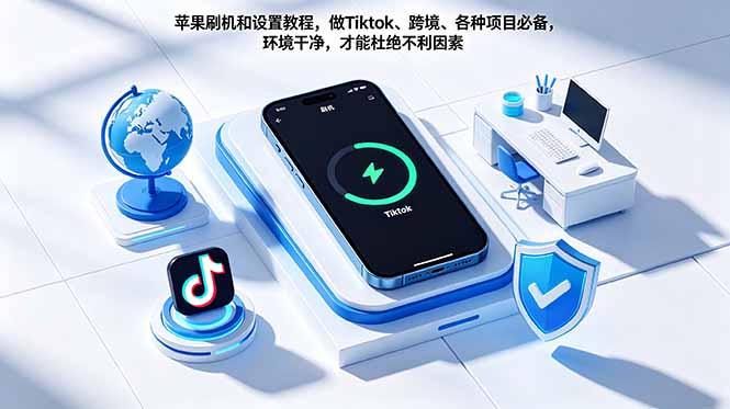 苹果刷机和设置教程，做Tiktok、跨境、各种项目必备，环境干净，才能杜绝不利因素-梦清研习社
