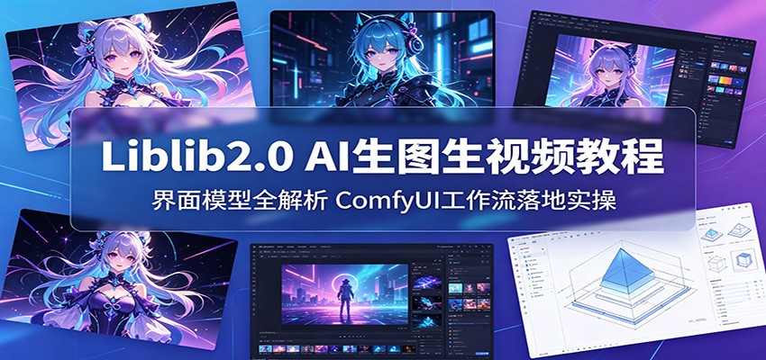 Liblib2.0 AI生图生视频教程：界面模型全解析，ComfyUI工作流落地实操-梦清研习社