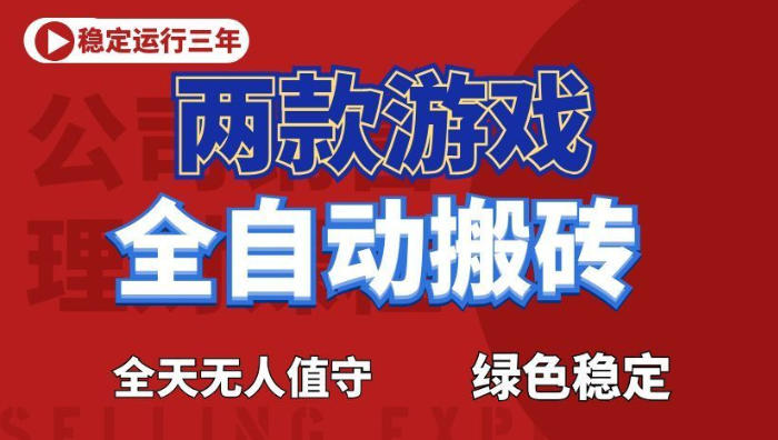 海外游戏全自动搬砖，日入1k+，全天无人值守，绿色稳定！【揭秘】-梦清研习社