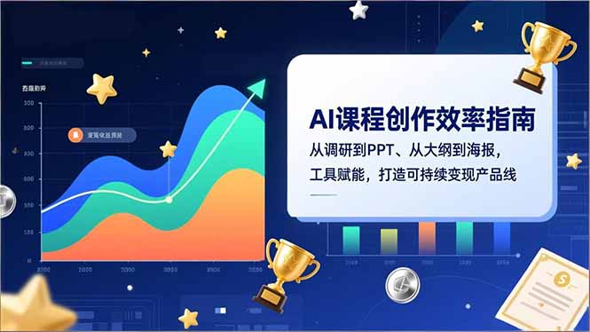 AI课程创作效率指南，从调研到PPT、从大纲到海报，工具赋能，打造可持续变现产品线-梦清研习社