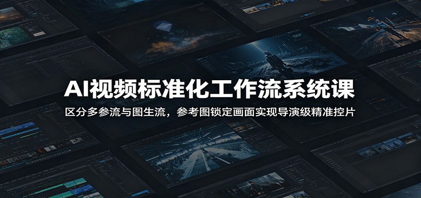 AI视频标准化工作流系统课：区分多参流与图生流，参考图锁定画面实现导演级精准控片-梦清研习社