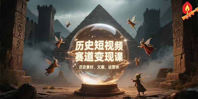 历史短视频赛道变现课，百集素材库应用，文案剪辑技巧，账号运营全案-梦清研习社