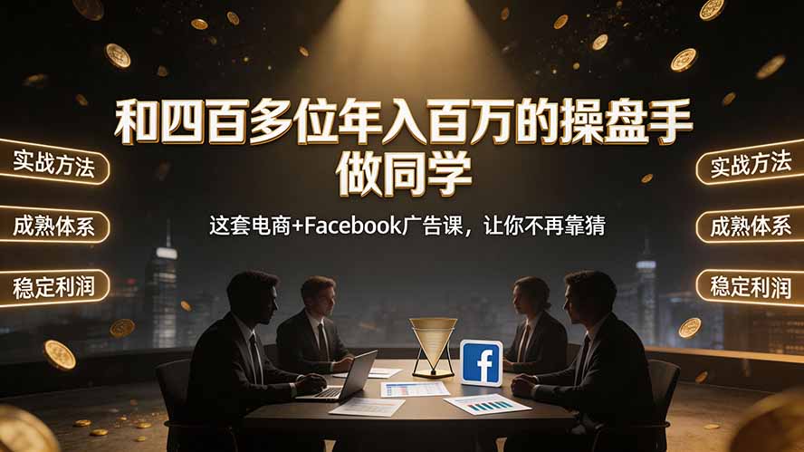和四百多位年入百万的操盘手做同学——这套电商+Facebook广告课，让你不再靠猜【原创双语字幕】-梦清研习社