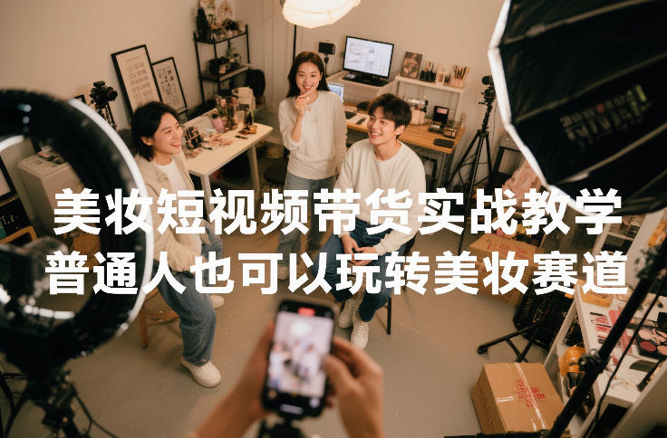 美妆短视频带货实战教学,普通人也可以玩转美妆赛道-梦清研习社