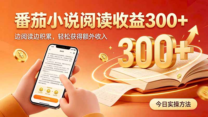 全自动番茄挂机玩法，日入300+边阅读边积累，轻松获得额外收入-梦清研习社