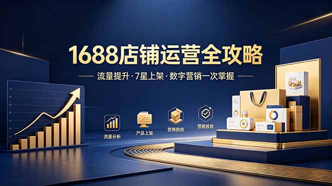 1688店铺没流量？产品上架不到7星？数字营销不会投？全套运营技能一次学(更新6月-梦清研习社