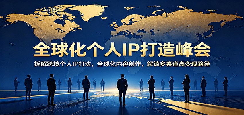 全球化个人IP打造峰会：拆解跨境个人IP打法，全球化内容创作，解锁多赛道高变现路径-梦清研习社