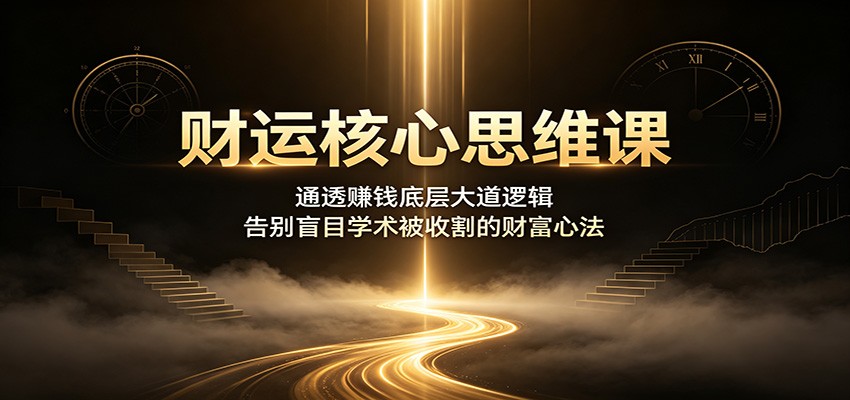 财运核心思维课：通透赚钱底层大道逻辑，告别盲目学术被收割的财富心法-梦清研习社