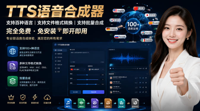 最新TTS配音，支持批量，支持文件格式转换，功能超多-梦清研习社