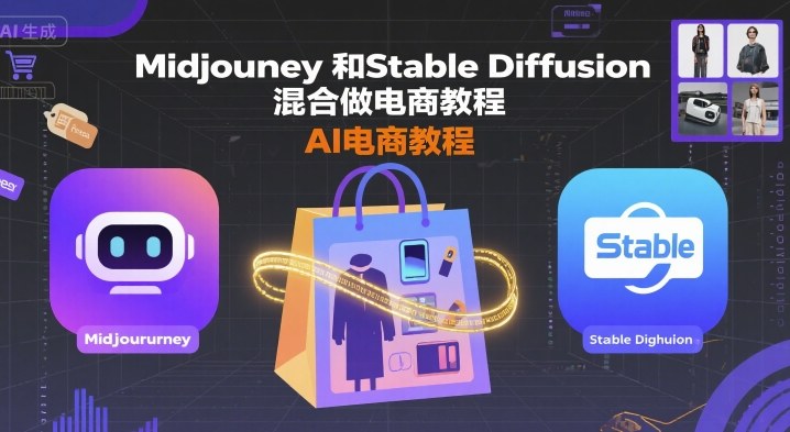 Midjourney和Stable Diffusion混合做电商教程-ai电商教程-梦清研习社