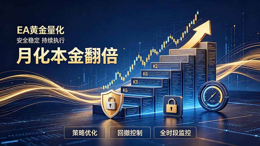全新EA量化打法，月化本金翻倍的全新策略，安全稳定持续输出-梦清研习社