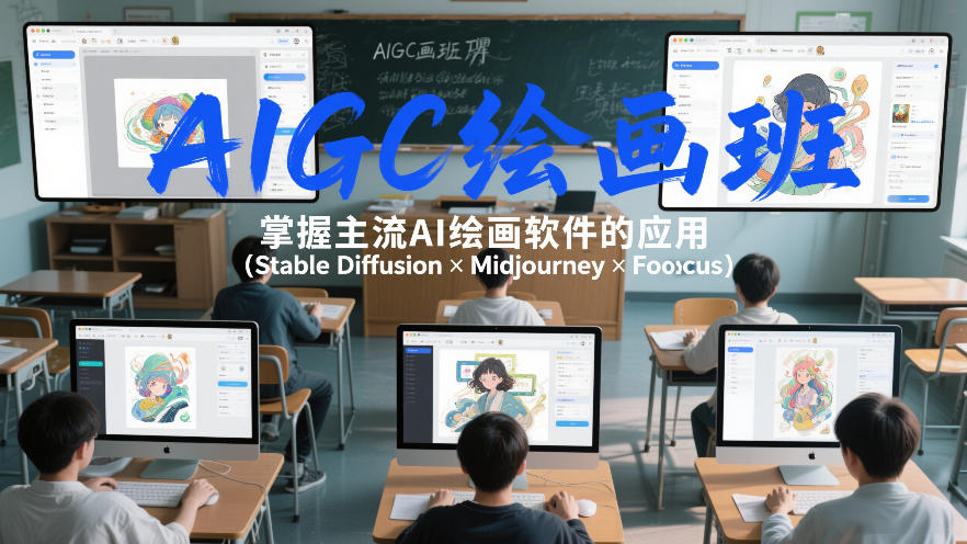 AIGC绘画班，掌握主流Ai绘画软件的应用(Stable Diffusion x Midjourney x Fooocus)-梦清研习社
