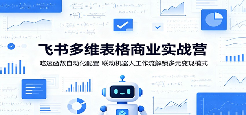飞书多维表格商业实战营：吃透函数自动化配置，联动机器人工作流解锁多元变现模式-梦清研习社