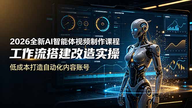 2026全新AI Codex智能体视频制作课程，工作流搭建改造实操，低成本打造自动化内容账号-梦清研习社