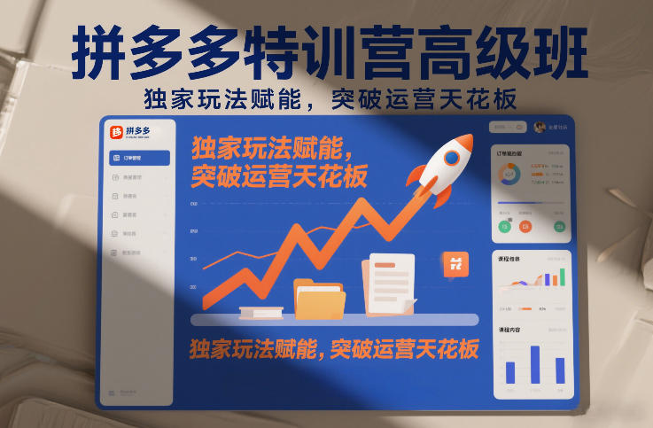 拼多多特训营高阶班，独家玩法赋能，突破运营天花板(更新26年3月27日)-梦清研习社