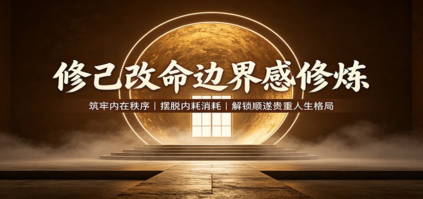 修己改命边界感修炼：筑牢内在秩序，摆脱内耗消耗，解锁顺遂贵重人生格局-梦清研习社