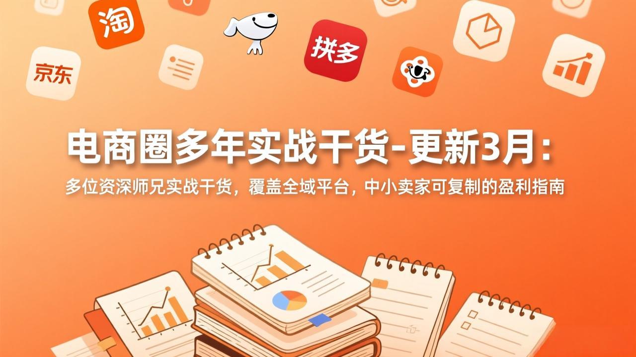 电商圈多年实战干货-更新3月:多位资深师兄实战干货,覆盖全域平台,中小卖家可复制的盈利指南-梦清研习社