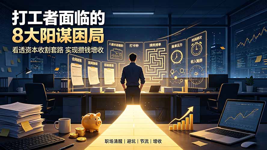 付费文章：打工者面临的8大阳谋困局，看透资本收割套路实现攒钱增收-梦清研习社