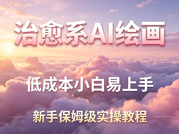 治愈系AI绘画提示词项目，低成本小白易上手，每天10分钟，新手保姆级实操教程-梦清研习社