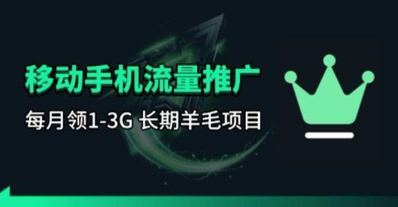 手机流量领取推广_每月一轮，刚需类的长期项目-梦清研习社