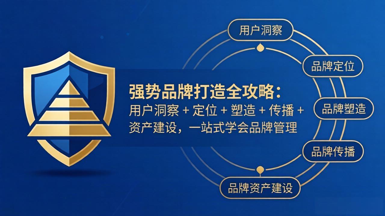 强势品牌打造全攻略:用户洞察 + 定位 + 塑造 + 传播 + 资产建设,一站式学会品牌管理-梦清研习社