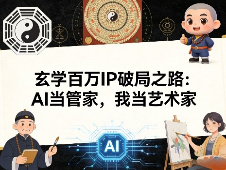 玄学百万IP破局之路:AI当管家,我当艺术家-梦清研习社