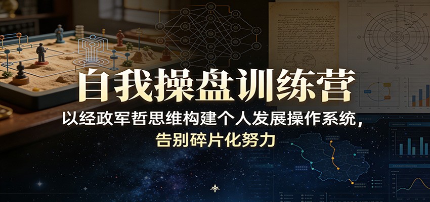 自我操盘训练营：以经政军哲思维构建个人发展操作系统，告别碎片化努力-梦清研习社