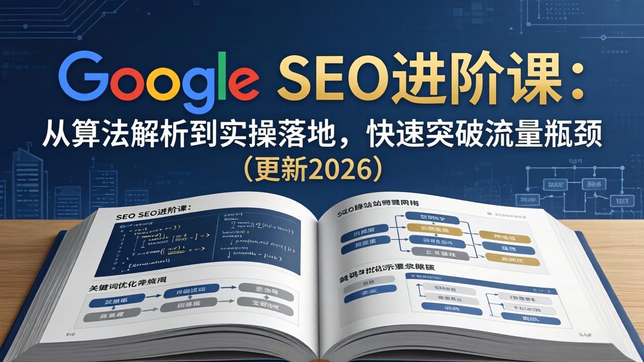 Google SEO进阶课：从算法解析到实操落地，快速突破流量瓶颈(更新2026-梦清研习社