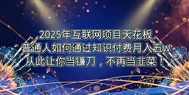 2025年互联网项目天花板,普通人如何通过卖项目实现逆风翻盘,月入5W+!-梦清研习社