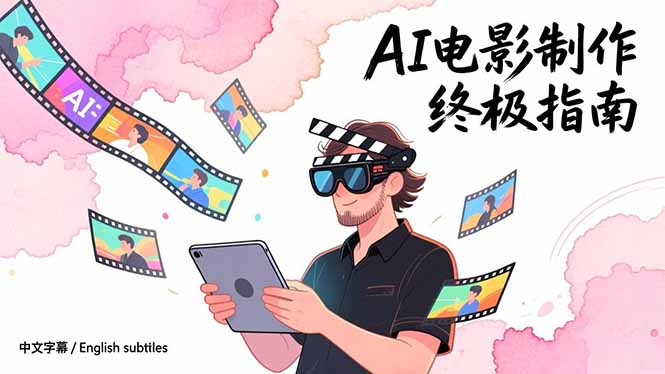 AI电影制作终极指南：从创意到成片，系统掌握智能影视全流程实战课(中英字幕-梦清研习社