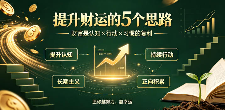 付费文章：提升财运的5个思路——财富是认知x行动x习惯的复利，愿你越努力，越幸运-梦清研习社