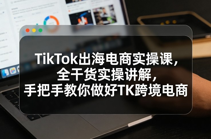 TikTok出海电商实操课，全干货实操讲解，手把手教你做好TK跨境电商-梦清研习社