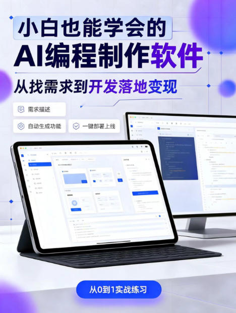 手把手教会你ai编程制作软件到变现全路径，零基础小白轻松上手，从找需求到开发落地变现【揭秘】-梦清研习社