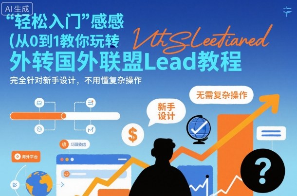 国外联盟賺美刀项目,从0到1教你玩转国外联盟Lead教程,纯新手可操作性100%-梦清研习社